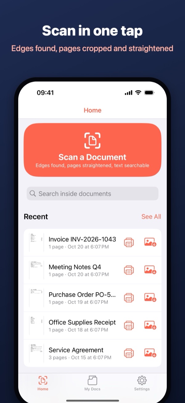 Scanner App: Scan, OCR & Print screenshots 1
