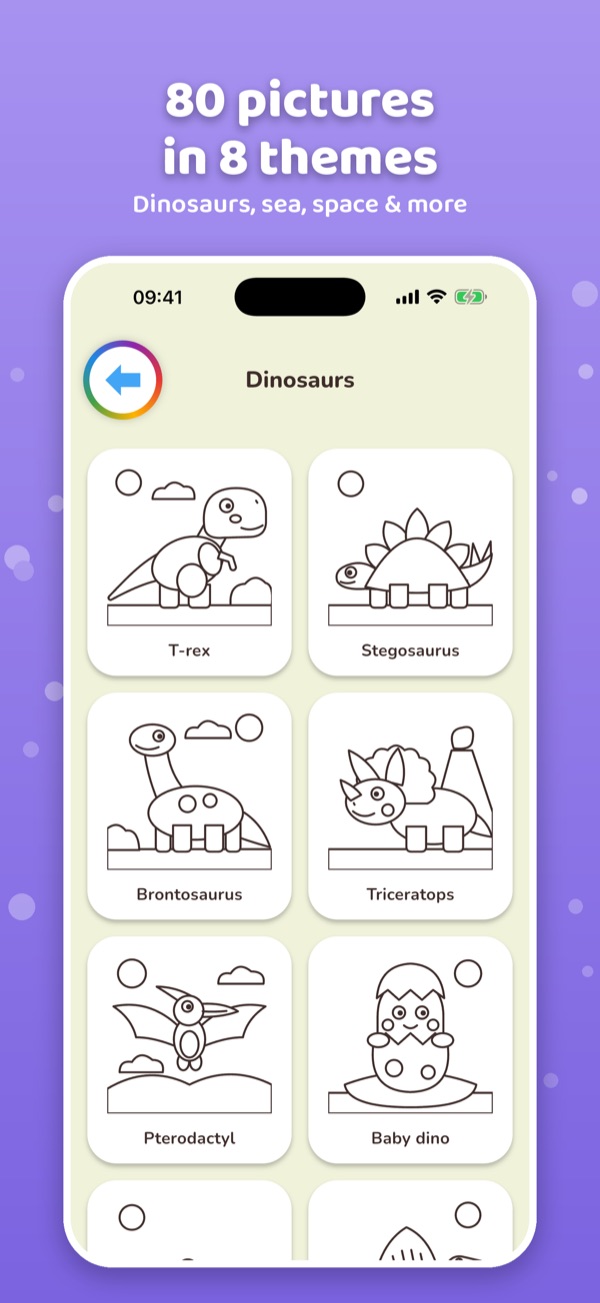 The Dinosaurs theme: T-rex, Stegosaurus, Brontosaurus, Triceratops, Pterodactyl and a baby dino