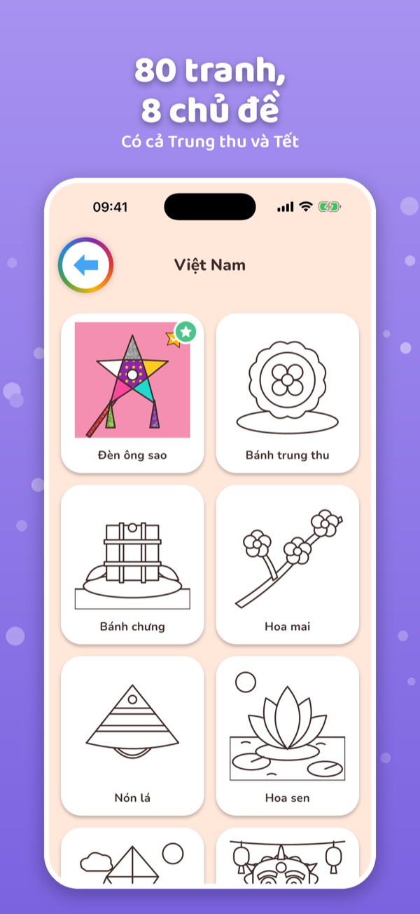 Danh sách tranh tô màu trong một chủ đề